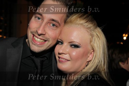 Hilversum, 3 Maart 2010 Uitreiking Gouden Harpen in Studio 22
Kristel Roulax van Popstars met partner
Foto Peter Smulders BV