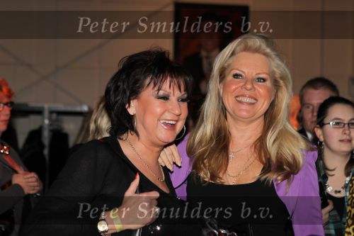Hilversum, 3 Maart 2010 Uitreiking Gouden Harpen in Studio 22
Marga Scheide met Jose Hoebee
Foto Peter Smulders BV