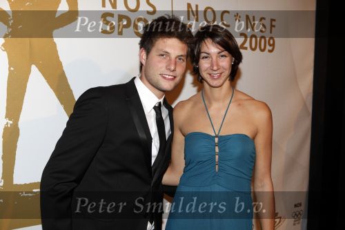 Amsterdam 15 december 2009
Sportman van het jaar verkiezing in de RAI. Margot Boer met vriend
Peter Smulders bv
