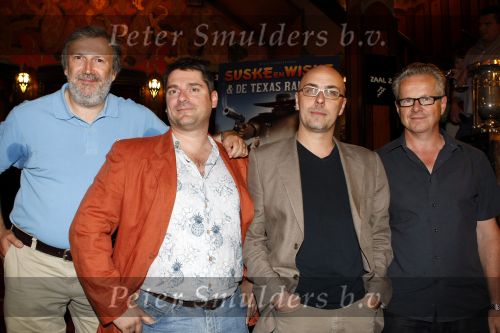 Amsterdam 26 juni 2009
Presentatie stemmen cast van Suske en wiske in Tuschinski. vlnr Mark Mertens Wim Bien Eric Wirix en Jan Theys
Peter Smulders bv