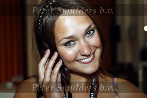 Amsterdam 2 juni 2009
Presentatie van de nieuwe samsung lady phone in de duif. Melody Klaver met vriend
Peter Smulders bv