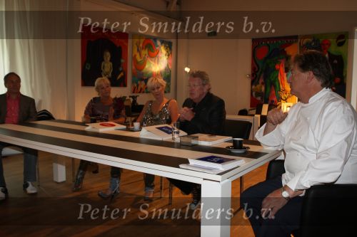 Naarden Vesting, 7 Juni 2009
Perspresentatie van nieuwe produkten Jan des Bouvries en Monique des Bouvrie en Paul Fagel in het Arsenaal.
Foto Peter Smulders BV