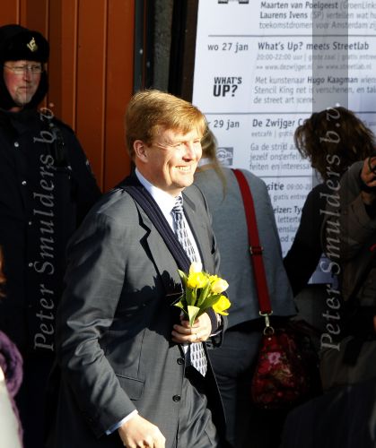 Amsterdam 26 januari 2010
Prins Willem Alexander met zijn arm in mitella vanwege breuk in zijn schouder.
Peter Smulders bv