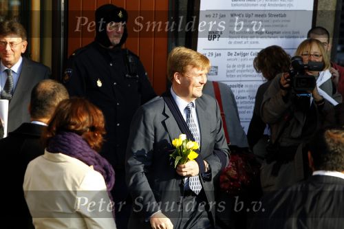 Amsterdam 26 januari 2010
Prins Willem Alexander met zijn arm in mitella vanwege breuk in zijn schouder.
Peter Smulders bv