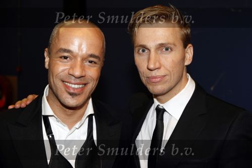 Hilversum 8 juni 2009
Uitreiking musical awards in studio 22. Stanley Burleson met vriend
Peter Smulders bv