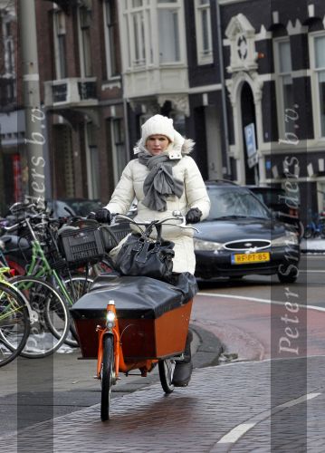 Amsterdam 11 februari 2010
Tooske Ragas zwanger op de bakfiets
Peter Smulders bv