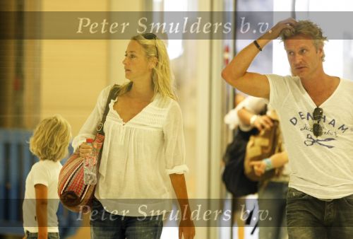 Ibiza 10 juli 2009
Wendy v  Dijk met zoontje Sem en vriend Erland Galjaard op vakantie 
Peter Smulders bv