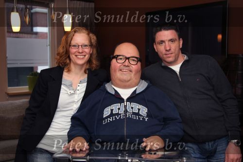 Tilburg, 21 Februari 2011
Adriaan Aerts samen met zijn twee reisgenoten, John Vermeer en Irma Luyting
Foto Peter Smulders BV
