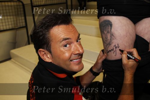Hilversum 11 februari 2011
Sterrendansen op hetbijs in studio 22. Gerard Joling met superfan met Tatoo op haar been
Peter Smulders bv