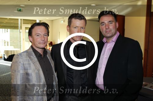 Amsterdam 6 maart 2011
Modeshow Paul Schulten bij het Okura hotel. Paul met Harald v panhuis en zijn partner
Peter Smulders bv