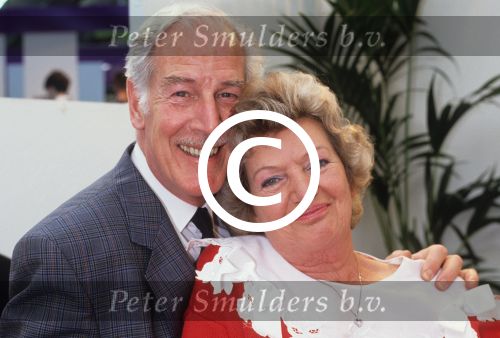 Hilversum, 12 april 1991
Mieke Telkamp met haar inmiddels man, Jan Vermeulen
Foto Peter Smulders BV