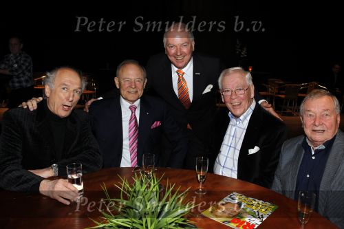 Baarn 27 februari 2011
Ria Valk viert haar 70e verjaardag en 55 jarig artiest zijn in de tv studio in Baarn. Ronnie Tober en Jan Jochems
Peter Smulders bv