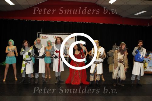 Amsterdm 14 maart 2011
Presentatie musical spamelot van Albert Verlinde en Roel Vente met in de hoofdrollen Owen Schoemacher Paul Groot Johnny Kraaykamp jr Linda Wagemakers en pepijn Gunneweg.
Peter Smulders bv
