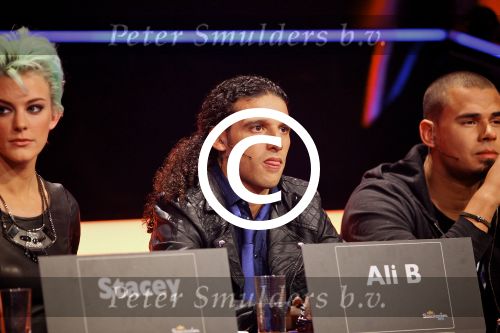 Hilversum 26 februari 2012
Nationaal Songfestival in Studio 24. Met op de foto jurylid Ali B.
Peter Smulders bv