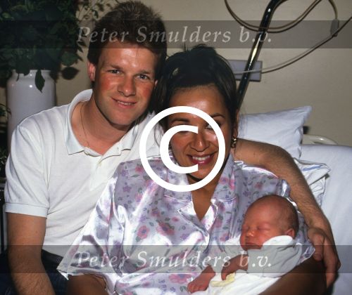 Eindhoven, 6 Mei 1990
Erwin Koeman met zijn vrouw Emmy Koeman en jongste zoon Len Koeman
Foto Peter Smulders