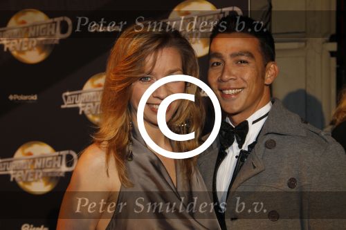 Amsterdam 17 februari 2012
Premiere Saturday night fever in Carre.
Julie Fryer met partner
Peter Smulders bv