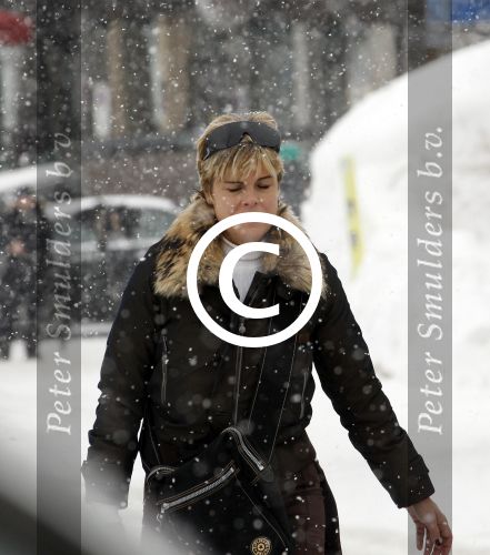 Lech 19 februari 2012
Prinses Laurentien met aupair op straat in Lech.
Peter Smulders bv