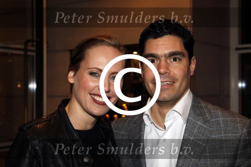 Amsterdam 10 maart 2012
Modeshow Mart Visser in het hilton hotel. Regina Romeijn met vriend
Peter Smulders bv