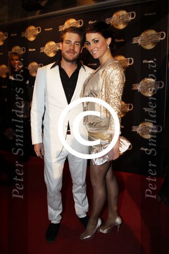Amsterdam 17 februari 2012
Premiere Saturday night fever in Carre.
Tim Akkerman met partner Stephanie  v d Eijnden
Peter Smulders bv