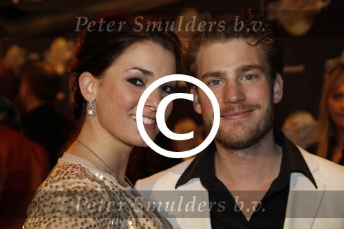 Amsterdam 17 februari 2012
Premiere Saturday night fever in Carre.
Tim Akkerman met partner Stephanie  v d Eijnden
Peter Smulders bv