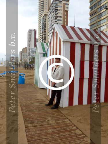 Benidorm, 7 Maart 2013
Andy de Wit ( Ad v d Hurk) voor en optreden in Cafe Rest. 
De Blauwe Walvis
Foto Peter Smulders BV
