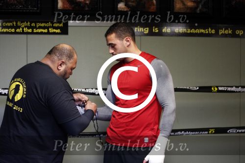 Oostzaan 11 maart 2013
Persconferentie en training Badr Hari bij Mike\'s gym.
Peter Smulders bv