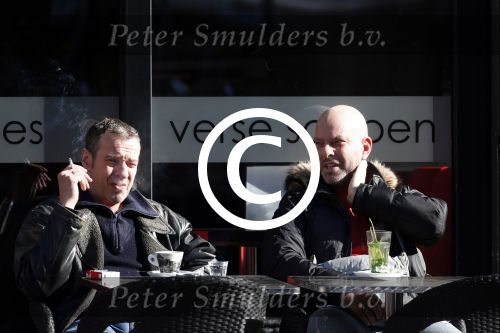 Amsterdam 4 maart 2013
Hans Barneveld ( Ben Cramer vriend) met vriend op terras op de cornelis schuytstraat.
Peter Smulder bv