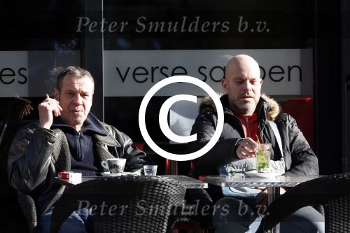 Amsterdam 4 maart 2013
Hans Barneveld ( Ben Cramer vriend) met vriend op terras op de cornelis schuytstraat.
Peter Smulder bv