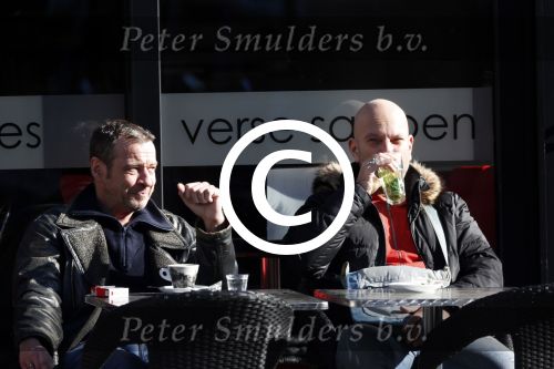 Amsterdam 4 maart 2013
Hans Barneveld ( Ben Cramer vriend) met vriend op terras op de cornelis schuytstraat.
Peter Smulder bv