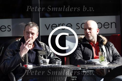 Amsterdam 4 maart 2013
Hans Barneveld ( Ben Cramer vriend) met vriend op terras op de cornelis schuytstraat.
Peter Smulder bv