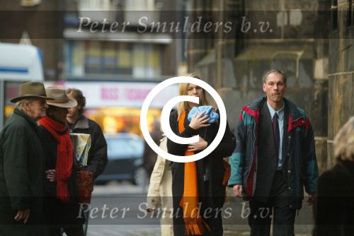 Amsterdam 28 december 2003
Prinses Maxima en Prinses Amalia wandelen met ouders Maxima en broer en zus bij Paleis op de Dam.Jorge Zorreguita en Carmen Zorreguita