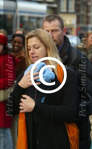Amsterdam 28 december 2003
Prinses Maxima en Prinses Amalia wandelen met ouders Maxima en broer en zus bij Paleis op de Dam.Jorge Zorreguita en Carmen Zorreguita