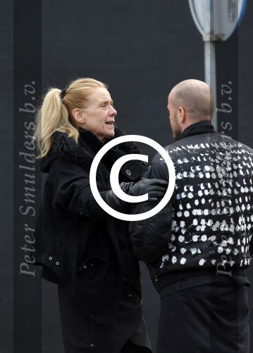Amsterdam 2 maart 2015
Jette v d Meij met een vriend op straat in Amsterdam.