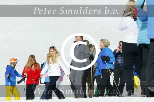 Lech, 23 Februari 2015
Jaarlijkse fotoshoot koninklijke Familie in Lech met Koning willem Alexander, Koningin Maxima, Prinses Beatrix,Prinses Amalia, Prinses Alexia en Prinses Ariane