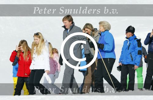 Lech, 23 Februari 2015
Jaarlijkse fotoshoot koninklijke Familie in Lech met Koning willem Alexander, Koningin Maxima, Prinses Beatrix,Prinses Amalia, Prinses Alexia en Prinses Ariane