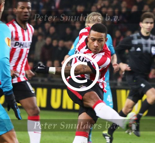 Eindhoven, 19 Februari 2015
1/16 finale UEFA Cup Seizoen 2014-2015
PSV-FC Zenith, eindstand 0-1
Memphis Depay
Foto Junior Smulders