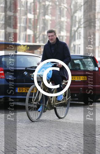 Amsterdam 19 februari 2015
Michael Pilarczyk op de fiets in Amsterdam.