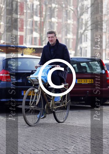 Amsterdam 19 februari 2015
Michael Pilarczyk op de fiets in Amsterdam.