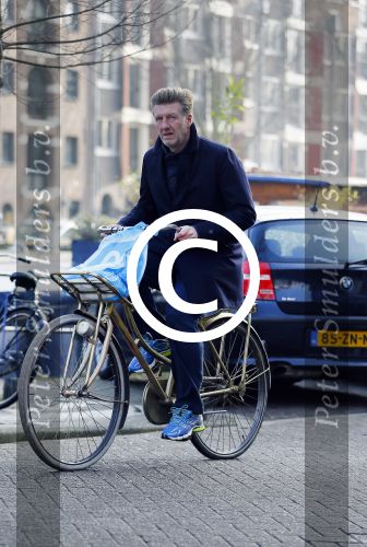 Amsterdam 19 februari 2015
Michael Pilarczyk op de fiets in Amsterdam.