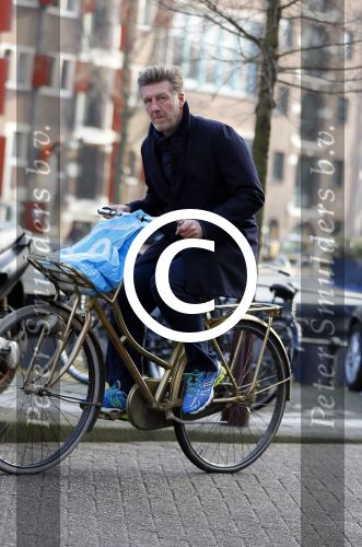 Amsterdam 19 februari 2015
Michael Pilarczyk op de fiets in Amsterdam.