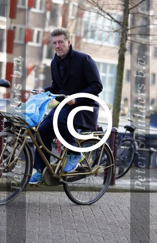 Amsterdam 19 februari 2015
Michael Pilarczyk op de fiets in Amsterdam.