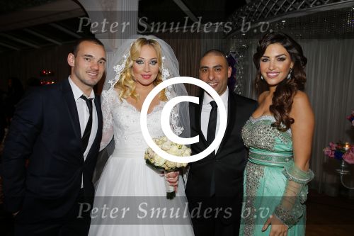 Utrecht, 5 Januari 2015
Trouwen Redouan Diba met Jessica Diba
Getuigen waren Wesley Sneijder en Yolanthe Sneijder