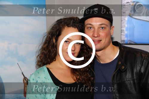 Amsterdam 14 februari 2016
Premiere Robinson Crusoe in pathe arena.
Pip Pellens met Anna Speller en vriend
