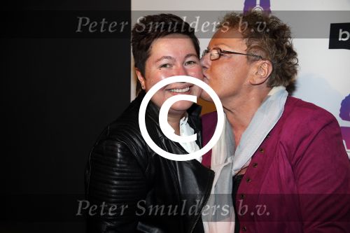 Hilversum 15 februari 2016
Buma awards in studio 21 op het mediapark. Astrid Nijgh met vriendin