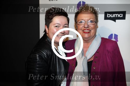 Hilversum 15 februari 2016
Buma awards in studio 21 op het mediapark. Astrid Nijgh met vriendin