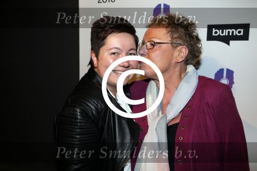 Hilversum 15 februari 2016
Buma awards in studio 21 op het mediapark. Astrid Nijgh met vriendin