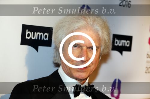 Hilversum 15 februari 2016
Buma awards in studio 21 op het mediapark. Boudewijn de Groot met vrouw