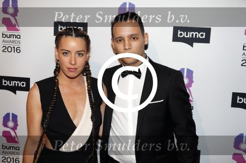Hilversum 15 februari 2016
Buma awards in studio 21 op het mediapark. Brahim Fouradi met vriendin
