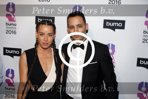 Hilversum 15 februari 2016
Buma awards in studio 21 op het mediapark. Brahim Fouradi met vriendin