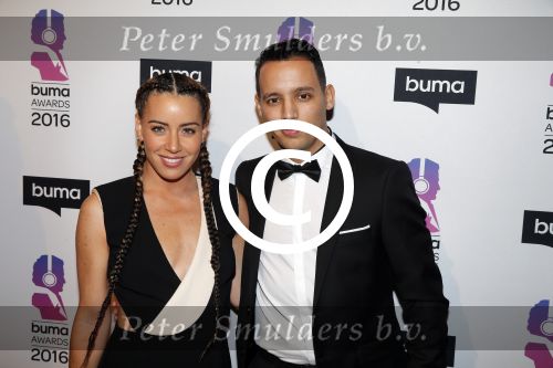 Hilversum 15 februari 2016
Buma awards in studio 21 op het mediapark. Brahim Fouradi met vriendin